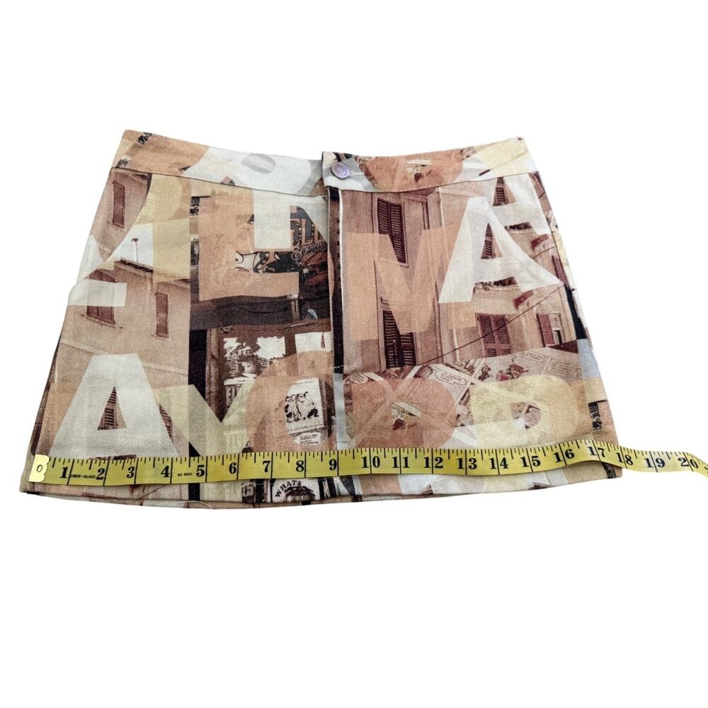 Womens Mini Skirt Neutral Film Graphic A-Line Size 2 NWT Peppermayo On The Edge - Picture 10 of 15